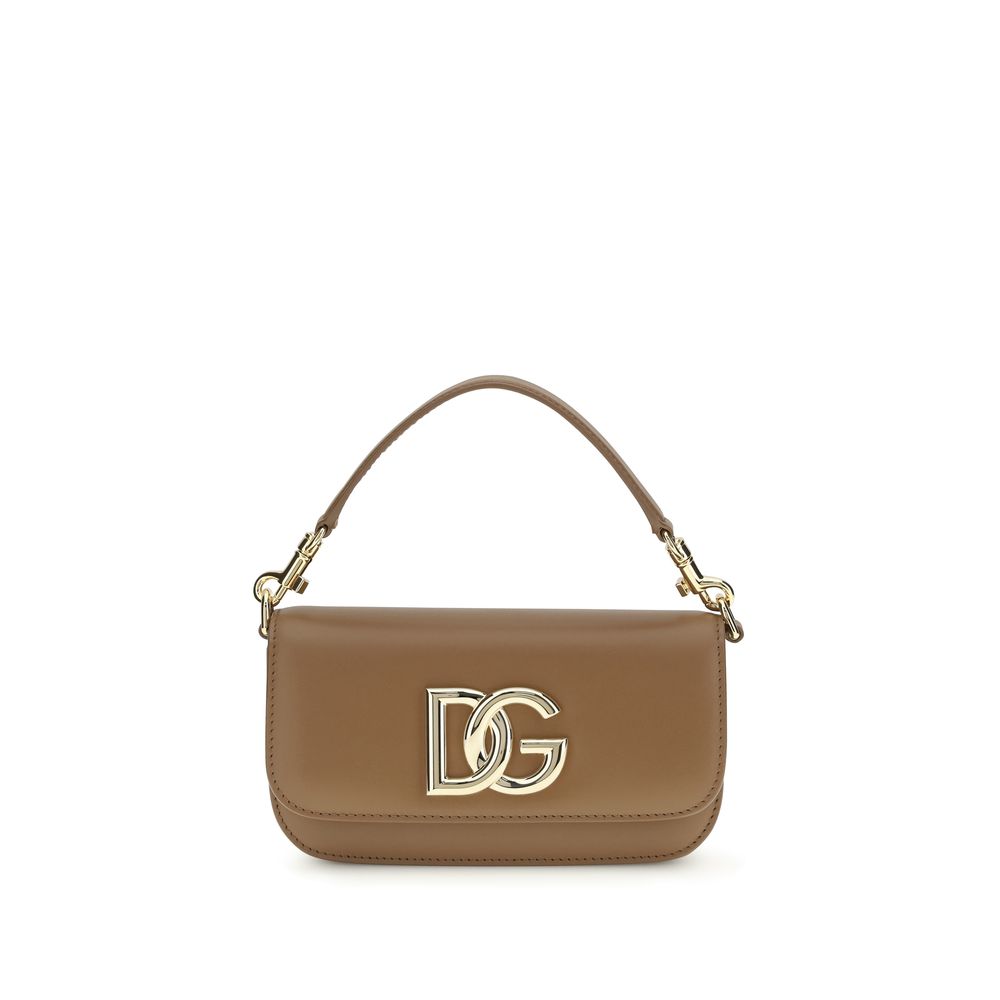 Dolce & Gabbana Brown Calf Leather Bos Taurus Shoulder Bag