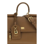 Dolce & Gabbana Brown Calf Leather Bos Taurus Shoulder Bag