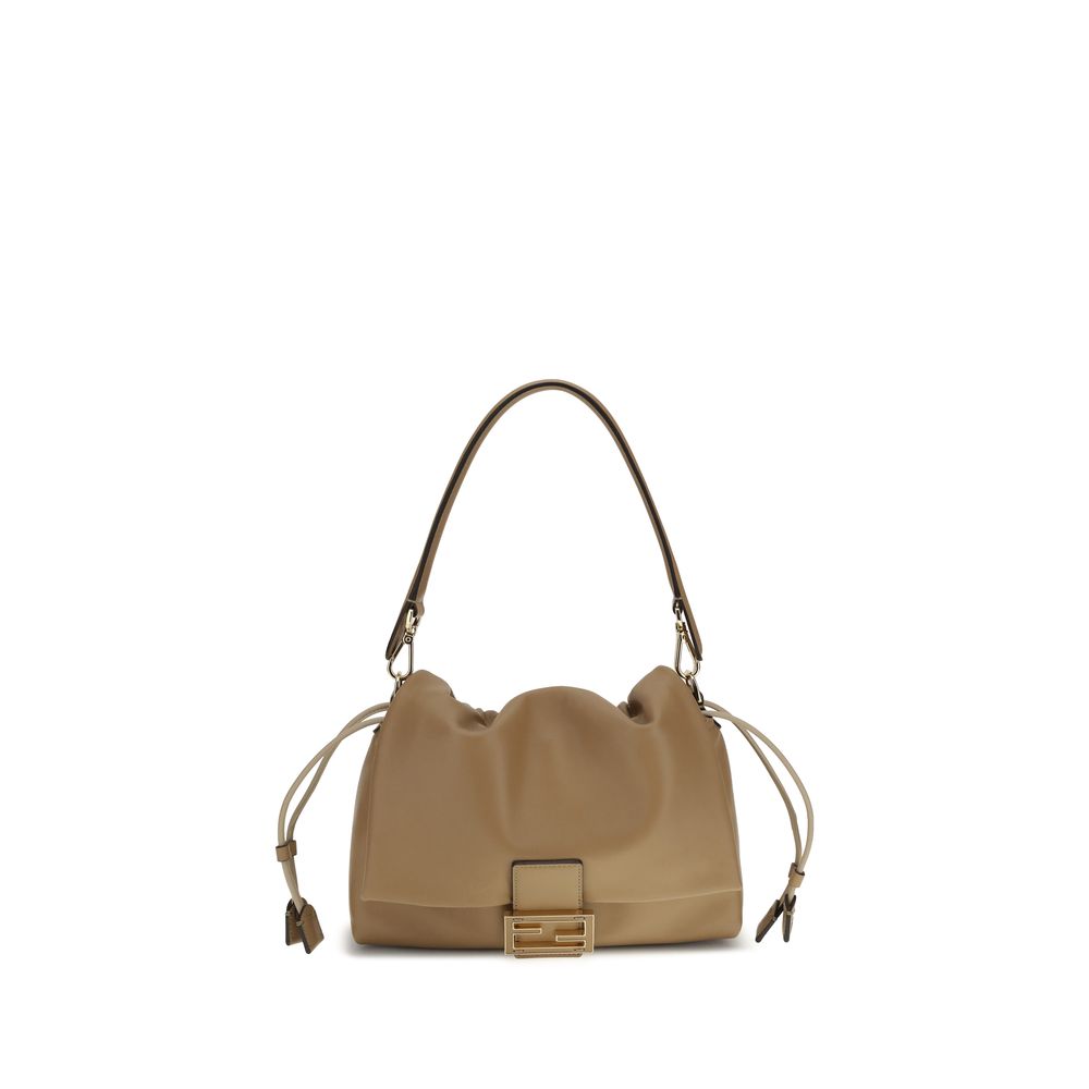 Fendi Beige Calf Leather Bos Taurus Shoulder Bag