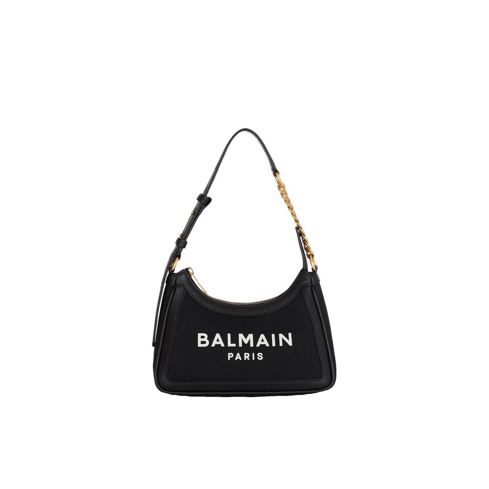 Balmain Black Cotton Shoulder Bag
