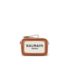 Balmain Brown Cotton Crossbody Bag