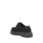 Dolce & Gabbana Black Crust Leather Oxfords And Derbies