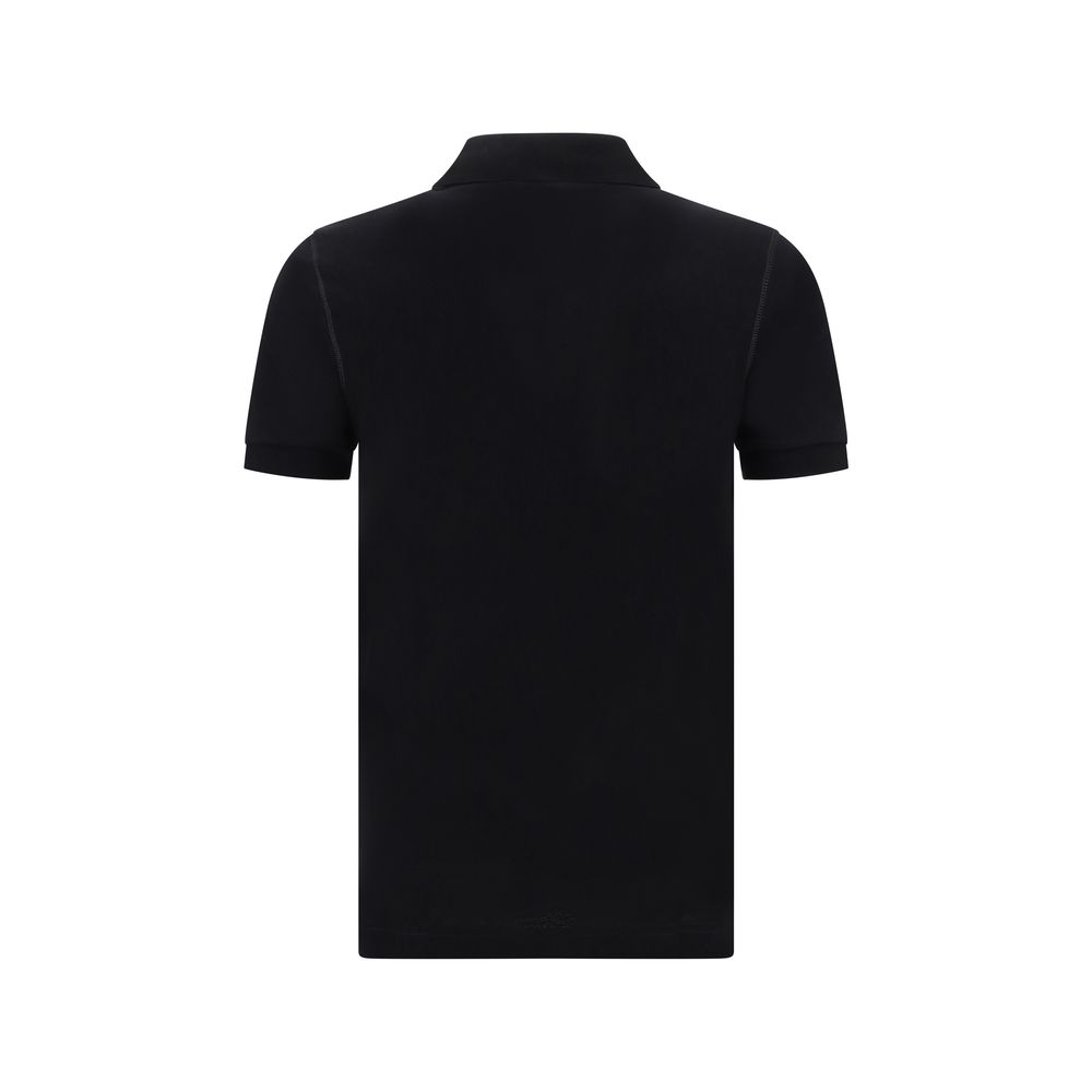 Black Cotton Polo Shirt
