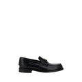 Prada Black Calf Leather Bos Taurus Slip-On Loafers