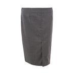 Lardini Gray Wool Midi Skirt