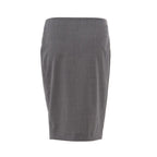 Lardini Gray Wool Midi Skirt