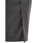 Lardini Gray Wool Midi Skirt
