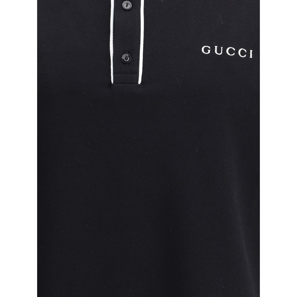 Black Cotton Polo Shirt