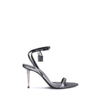 Tom Ford Silver Calf Leather Bos Taurus Stiletto Heel Sandals