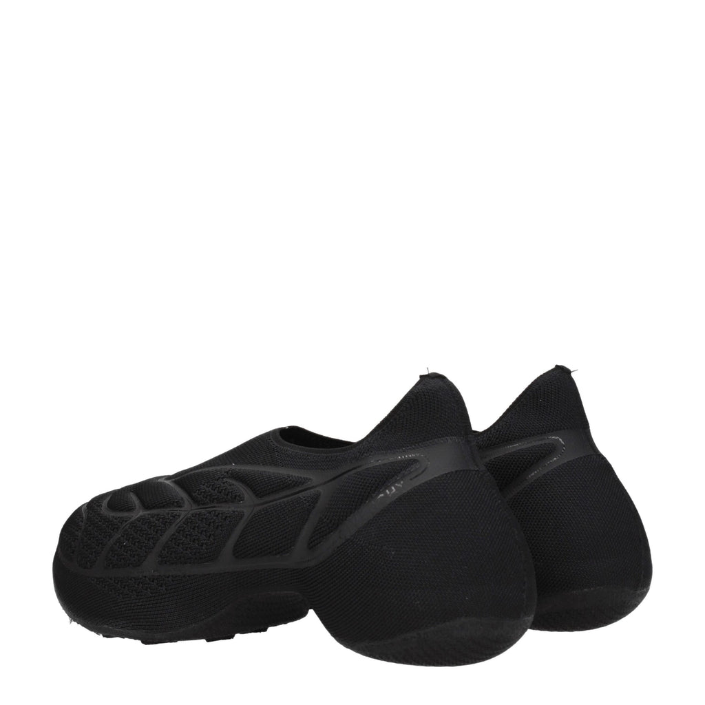 Givenchy Black Fabric Slip-On Loafers