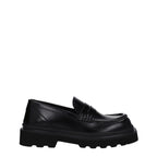 Dolce & Gabbana Black Leather Slip-On Loafers