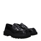 Dolce & Gabbana Black Leather Slip-On Loafers