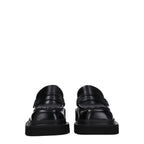 Dolce & Gabbana Black Leather Slip-On Loafers