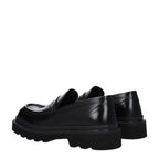 Dolce & Gabbana Black Leather Slip-On Loafers