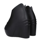 Givenchy Black Cotton Wedge Sandals