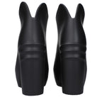 Givenchy Black Cotton Wedge Sandals