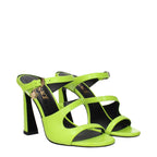 Versace Green Leather Stiletto Heel Sandals