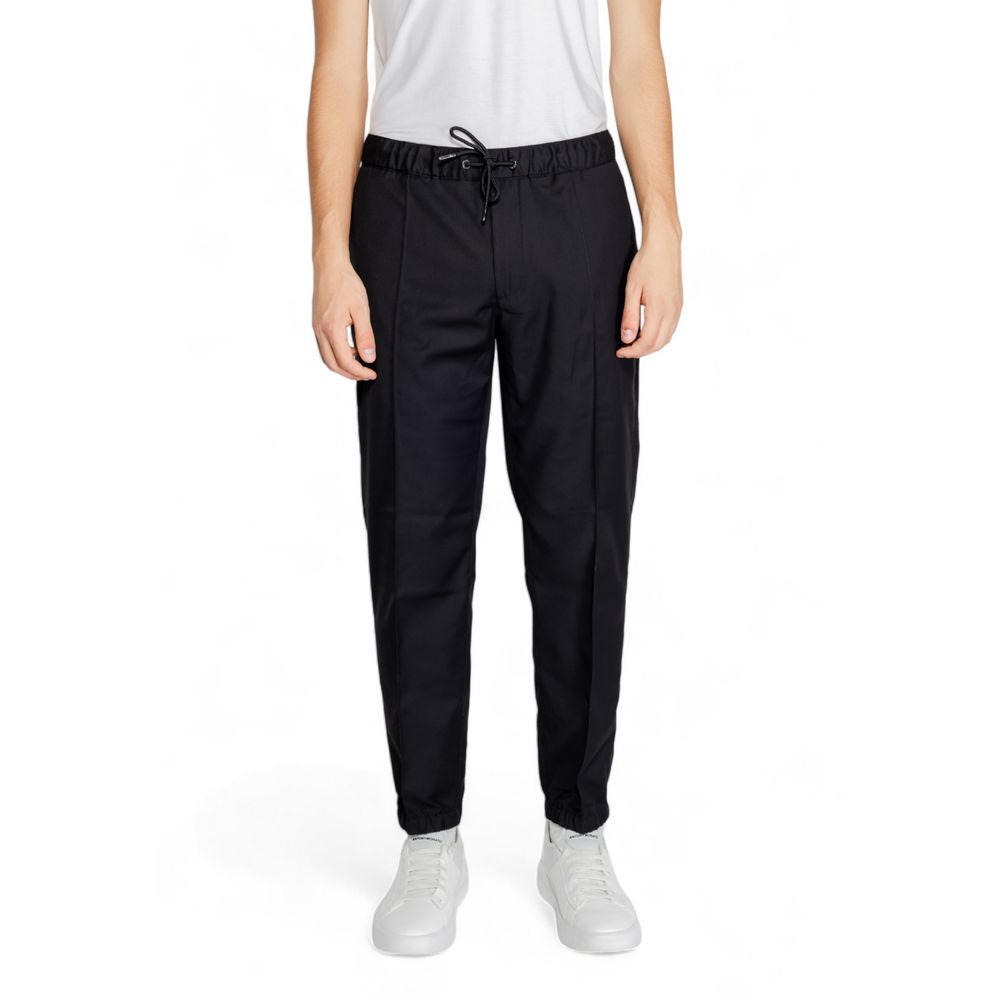 Armani Exchange Black Polyester Casual Pants