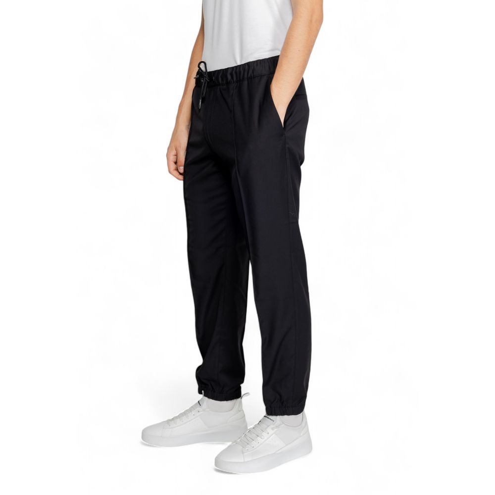 Armani Exchange Black Polyester Casual Pants