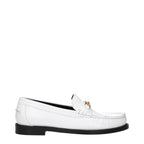 Versace White Leather Slip-On Loafers
