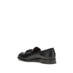 Fratelli Rossetti Black Calf Leather Bos Taurus Slip-On Loafers