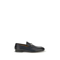 Gucci Black Calf Leather Bos Taurus Slip-On Loafers