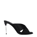 Dolce & Gabbana Black Satin Stiletto Heel Sandals
