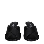 Dolce & Gabbana Black Satin Stiletto Heel Sandals