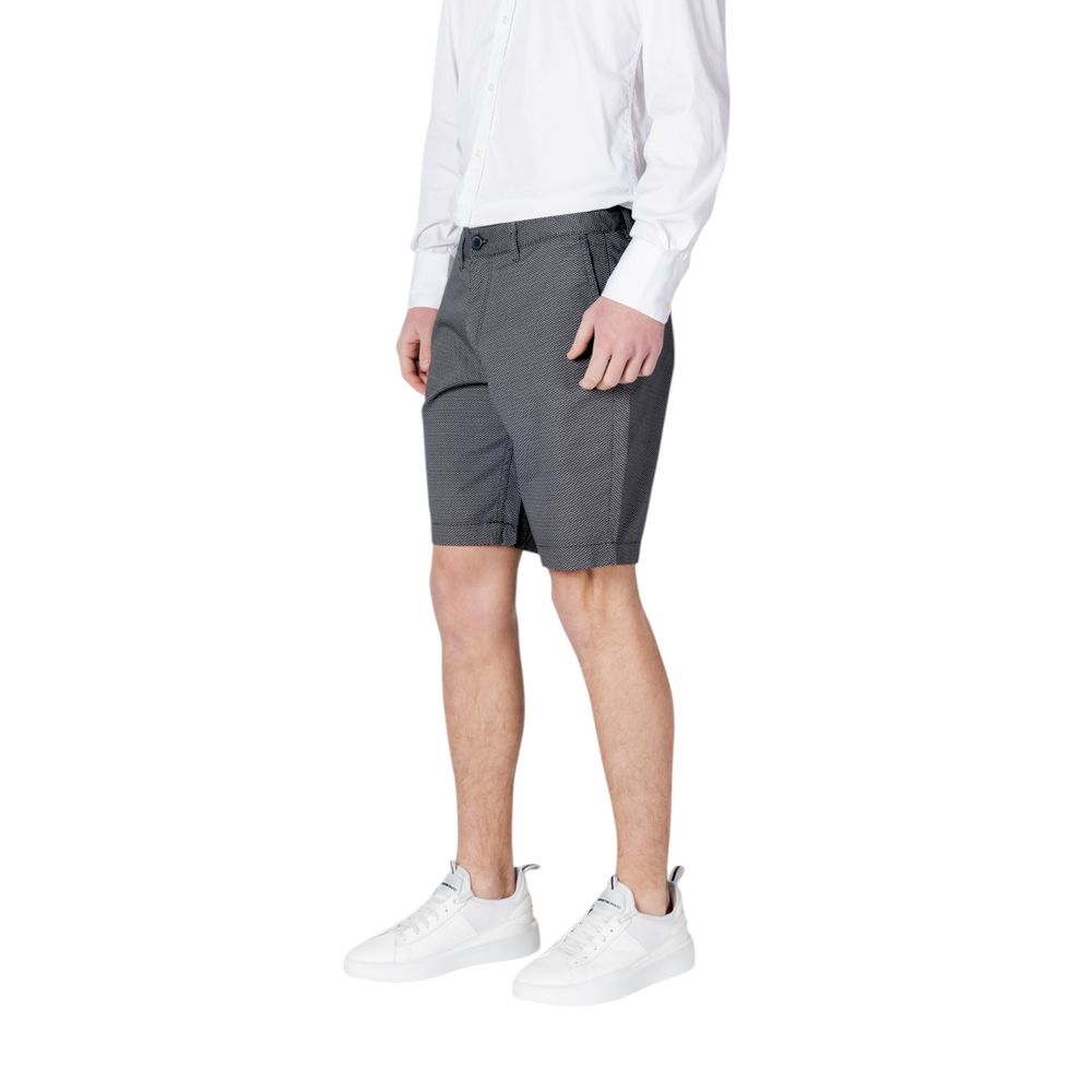Armani Exchange Blue Cotton Bermuda Shorts
