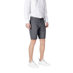 Armani Exchange Blue Cotton Bermuda Shorts