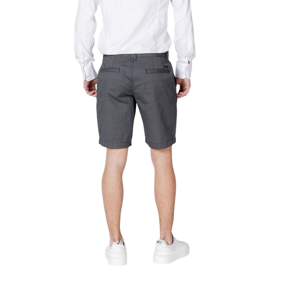 Armani Exchange Blue Cotton Bermuda Shorts