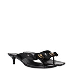 Versace Black Leather Stiletto Heel Sandals