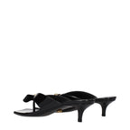 Versace Black Leather Stiletto Heel Sandals