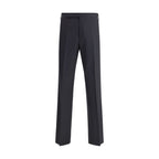 Lardini Black Viscose Casual Pants