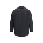 Fendi Gray Fleece Wool Coat