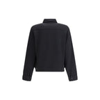 Lardini Black Fleece Wool Coat