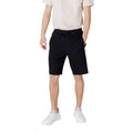 Armani Exchange Black Cotton Bermuda Shorts
