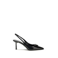 Prada Black Calf Leather Bos Taurus High Heel Pumps