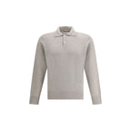 Brunello Cucinelli Beige Cashmere Polo Shirt
