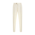 Brunello Cucinelli Cream Cotton Casual Pants