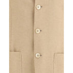 Brunello Cucinelli Beige Cashmere Coat