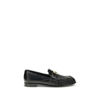 Fendi Black Calf Leather Bos Taurus Slip-On Loafers