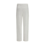 Brunello Cucinelli White Cotton Dress Pants