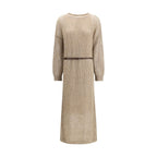 Brunello Cucinelli Beige Mohair Casual Dress