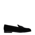 Dolce & Gabbana Black Velvet Slip-On Loafers