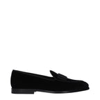 Dolce & Gabbana Black Velvet Slip-On Loafers