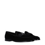 Dolce & Gabbana Black Velvet Slip-On Loafers
