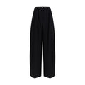 Max Mara Black Fleece Wool Casual Pants