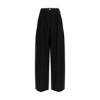 Max Mara Black Fleece Wool Casual Pants