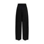 Max Mara Black Fleece Wool Casual Pants